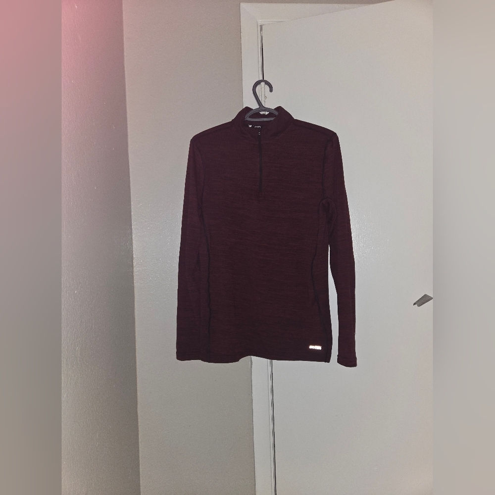Tek Gear DRYTEK Quarter-Zip Top - Jasperated Burgundy (Size S)